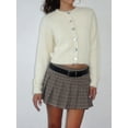 thumbnail image 2 of xiaxaixu Women's Long Sleeve Cropped Cardigan, Solid Color Round-Neck Button Front Knit Sweater Coat, 2 of 8