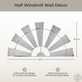 thumbnail image 4 of Zeckos White Weathered Metal Half-Windmill Wall Décor 24 inch, 4 of 9