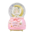 thumbnail image 2 of LED Light-Up Angel Moon Snow Globe Music Box, Pink "Miss You" Glitter Snow Globe with Automatic Snowfall, Musical Keepsake Gift for Girls, Christmas, Birthday, Valentine's Day and Home Decor, 2 of 7