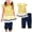 Navy, variant on 2Pcs Baby Girls Kids Cute Flower T-Shirt Tops+Shorts Pants Outfits Summer Clothes 1-8Y