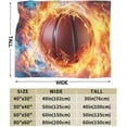 thumbnail image 3 of Basketball Blanket for Women Men, Cool Basketball Themed Design Printed Throw Blankets for Teens Adults Lap, Couch Bed, Warm Soft Cozy Blanket, 60"x 80", 3 of 6