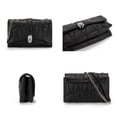 thumbnail image 2 of Montana West Quilted Crossbody Bag for Women Small Clutch Purse with Silver Chain, Black, 2 of 7