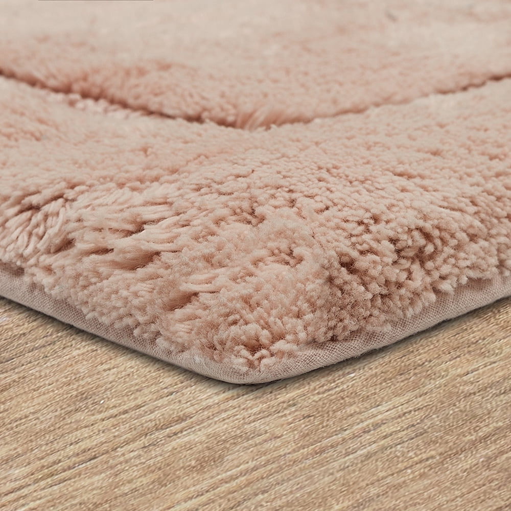 Mohawk Home Regency Plush Stain/Fade Resistant Non-Slip Machine Washable Bath Mat, Blush, 1' 9" x 2' 10"