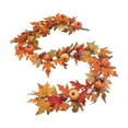 thumbnail image 2 of YgkuHd Halloween Garland, Holiday Door 5.9FT Hanging Fireplace Wreath Thanksgiving Pumpkin Maple Leaf Wicker Decoration Berry Decoration Halloween Maple Leaf Flower, 2 of 8