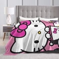 thumbnail image 5 of Hello Kitty Blanket, Super Soft Throw Blanket, Cozy Flannel Blankets For Boys Girls, Warm Blankets For Couch Sofa Bed, 50"X40", 5 of 9