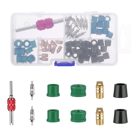 

Eease Car AC Repair Tool Set 71PCS Valve Core Remover Kit