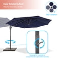 thumbnail image 6 of FLAME&SHADE 11ft Outdoor Cantilever Market Umbrella w/a Base,Hanging Patio Umbrella with Crank Lift Function for Commercial Street Yard and Beach,Navy Blue, 6 of 6