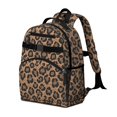 thumbnail image 2 of Black and Brown Leopard Print Cute School Backpack Bag for School with Padded Back and Adjustable Shoulder Straps 15.25"x11.5"x5.25", 2 of 5