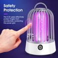 Portable Bug Zapper, USB Rechargeable LED Wireless Mosquito Killer Lamp with Night Lights for Home Office Indoor Outdoor Camping