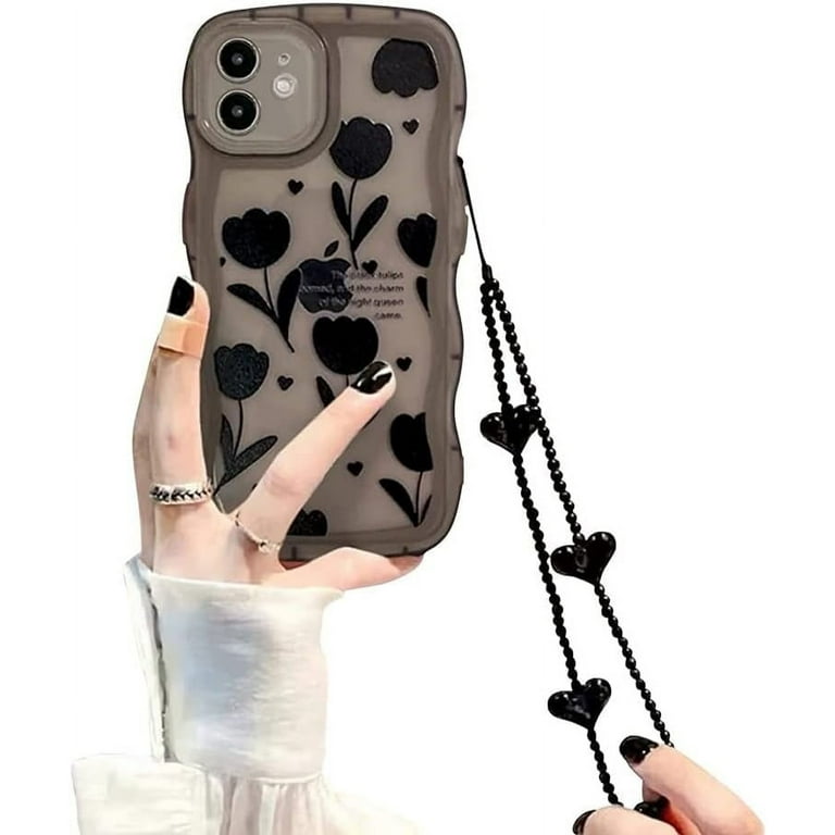 for iPhone 12 Pro Max Case with Phone Charm Chain Accessories Cute