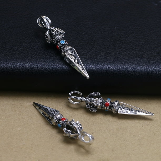 2pcs Buddhist Vajra Dorje Phurba Pendant 3D Dagger Amulet