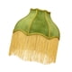 thumbnail image 4 of Pantalla de lámpara de terciopelo, pantalla de lámpara victoriana con ribete de flecos, E27, de clásica en forma de campana con borde festoneado, de Verde amarillo, 4 of 8