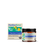 Motherlove C-Section Cream, Organic Herbal Balm for Cesarean Scar Massage, 1 oz