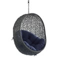 thumbnail image 4 of Modway Chaise Balançoire de Patio Extérieure en Tissu Hide Sans Support, Gris/marine, 4 of 7