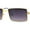 Gold / Smoke, variant on Mens Simple Classy Slim Rectangle Metal Rim Sunglasses Gold Smoke