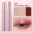 thumbnail image 2 of 3 Color Matte Gradient Glitter Eyeshadow Stick, Cream Blendable Metallic Shimmer Eye Shadow Pencil, Natural Long-Lasting Eye Makeup Pen for Daily Makeup, Portable Glitter shadow for Women, 2 of 6