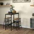 Bar Table Set for 4 Industrial High Top Table with Bar Stools 5Piece