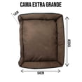 thumbnail image 5 of Cama para perro de lujo Jumbo Cocoa LUNICS, cama rectangular, gris con negro, Soporta hasta 80 kg, 5 of 5