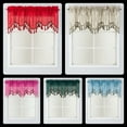 thumbnail image 3 of 1 Solid Faux Silk Swag Waterfall Ascot Window Valance w/Tassels 55" x18" WAVE, 3 of 3