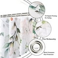 thumbnail image 5 of Spring Eucalyptus Shower Curtain, Sage Green Leaves Botanical Plants with Pink Flowers on The Top Fabric Bathroom Curtain Home Decor Waterproof Washable 12 Hooks 84.00'''' x 72.00'''' (GCI-10196), 5 of 6