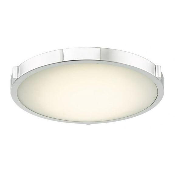 Abra Lighting 17" Low Profile Frosted Glass Flushmount with High Output Dimmable LED