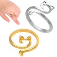 thumbnail image 1 of Cat Ear Open Finger Rings Adjustable for Crochet 4Pcs Yarn Guide Rings, 1 of 2