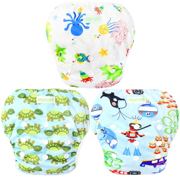Pañal de natación Wegreeco Snap para bebés y niños pequeños, talla única, para bucear en el océano