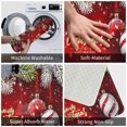 thumbnail image 4 of Bath Mat Christmas Ball Red Fir Branch Xmas Bathroom Rug Non Slip for Shower Soft 15.7 x 23.6 Inch Carpet Floor Runner Washable, 4 of 8