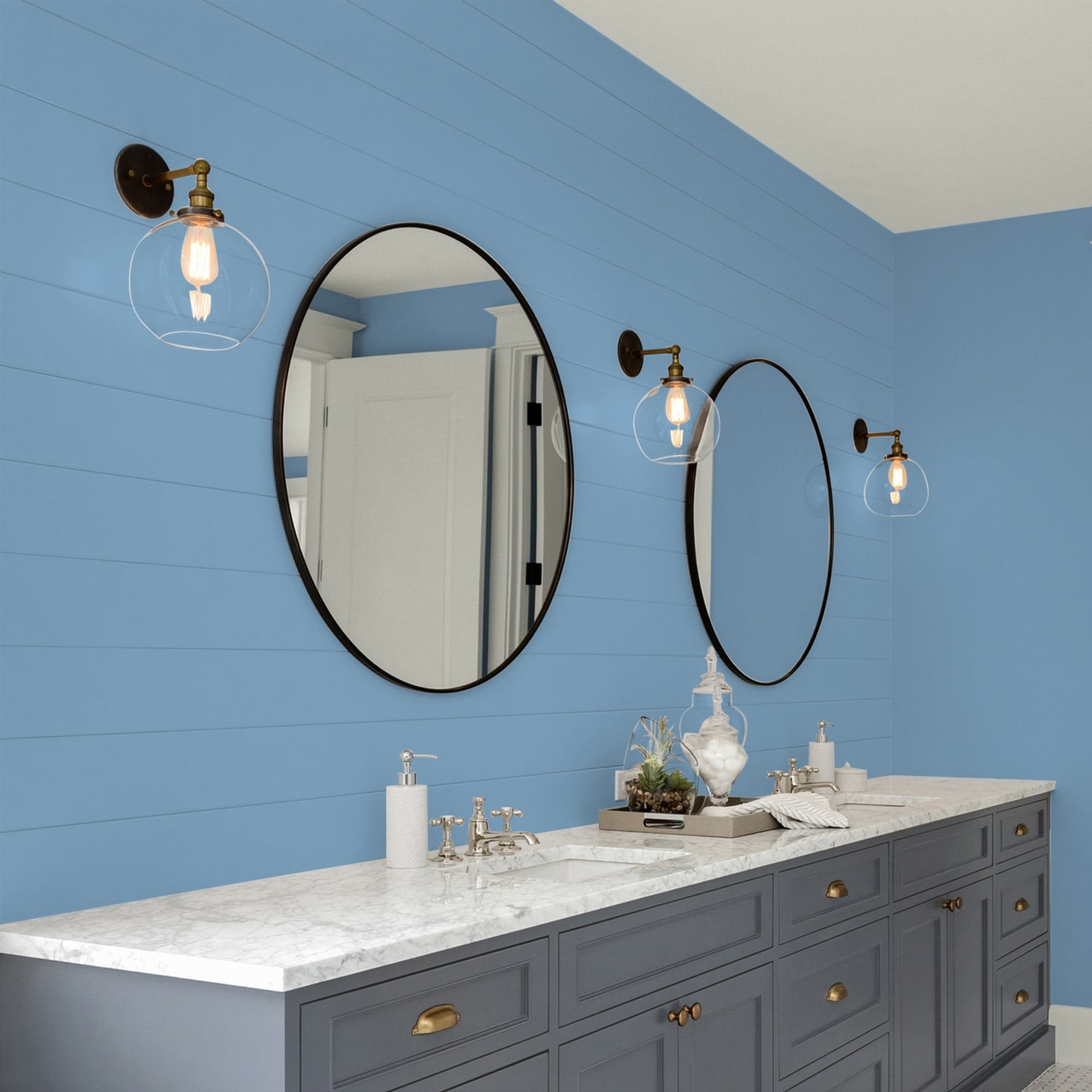 Glidden HEP Walden Pond / Blue, Eggshell Interior Paint with Primer, 1 Gallon