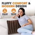 thumbnail image 2 of Cheer Collection Faux Fur Throw Pillow Cover, 2 of 5
