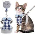 thumbnail image 3 of Cinturón de gato, cinturón de gato a prueba de escape, cinturón de gato de red suave ajustable (s, azul), 3 of 5