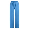 thumbnail image 4 of GJSYRH Scrub Pants for Women Relaxed Fit, Mid Rise 5 Pockets Drawstring Womens Scrub Pants, 4 of 4