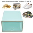 thumbnail image 2 of Caja organizadora de plástico transparente para almacenamiento de zapatos, 2 uds., verde, 2 of 8