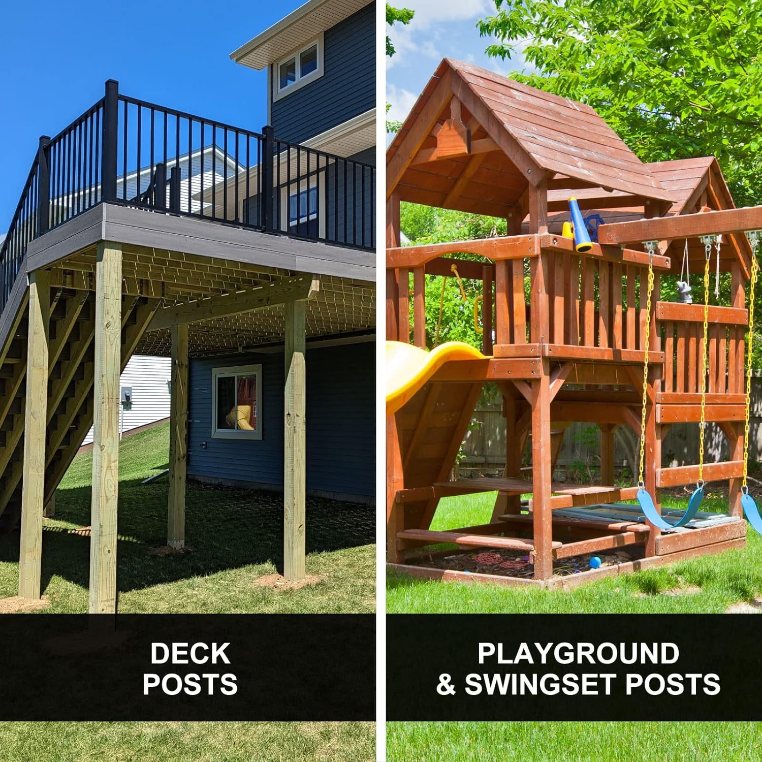 Fast 2K Deck Post Mix | Expanding Foam Concrete Alternative for Deck Post, Fence Post, Mailbox, & Playground Equipment Installs. Fast-Setting, Post Foam (1 Bag)