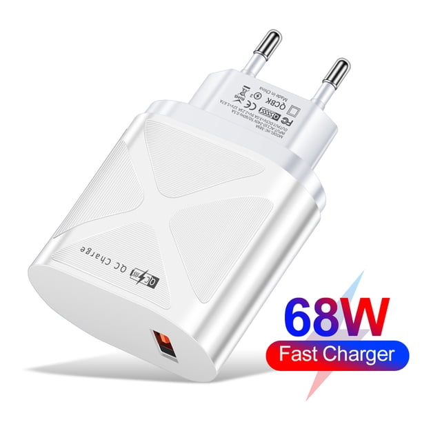 Cargadores De Teléfonos Móviles Carga de teléfono de 25 W AC100-240V Carga rápida USB para iPhone 14 Pro (Blanco UE)