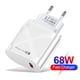thumbnail image 2 of Cargadores De Teléfonos Móviles Carga de teléfono de 25 W AC100-240V Carga rápida USB para iPhone 14 Pro (Blanco UE), 2 of 5