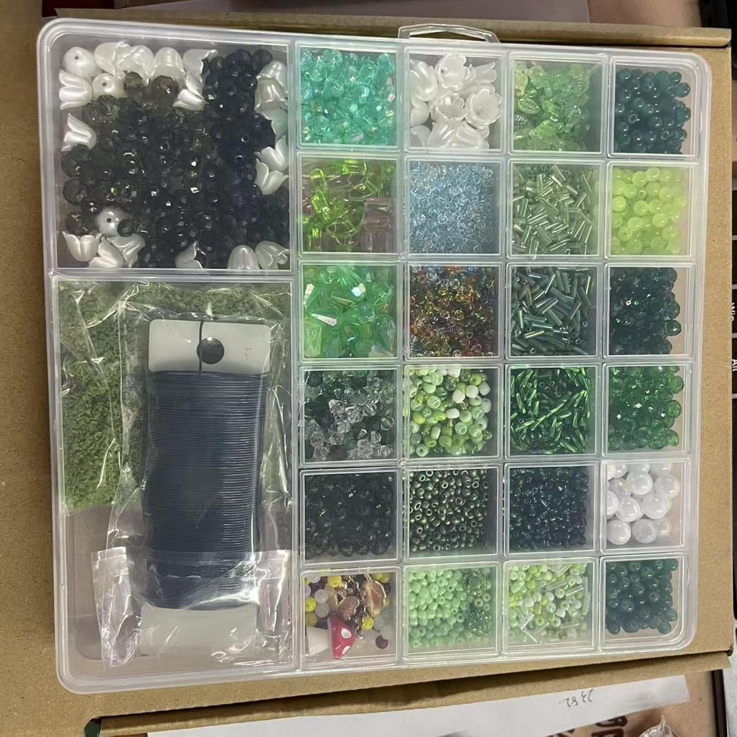 5500 PCS Beaded Plant Kit Resin Beads - Leaf & Flower for DIY Crafts & Jewelry Making, Forever Plant Decor