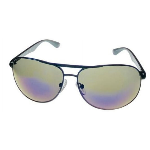 Timberland MATTE BLACK/BLUE Men's Plastic Square Aviator Sunglasses