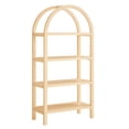 thumbnail image 5 of Vexley 60 Inch Wide Arched Bookshelf in Natural, 5 of 9