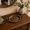 Brown Size L G2, variant on VVQ Vintage Wrought Iron Tray, Antique Brown Hammered Oblong Tray with Handles, Rustic Decorative Serving Tray for Photography Prop Home Decor, Brown