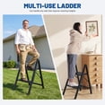 thumbnail image 6 of CONCETTA Aluminum alloy 2 Step Ladder, Folding Step Stool with Anti-Slip Pedal, Lightweight Portable Ladder for Home, Workplace, 330lbs Capacity, Black, 6 of 7