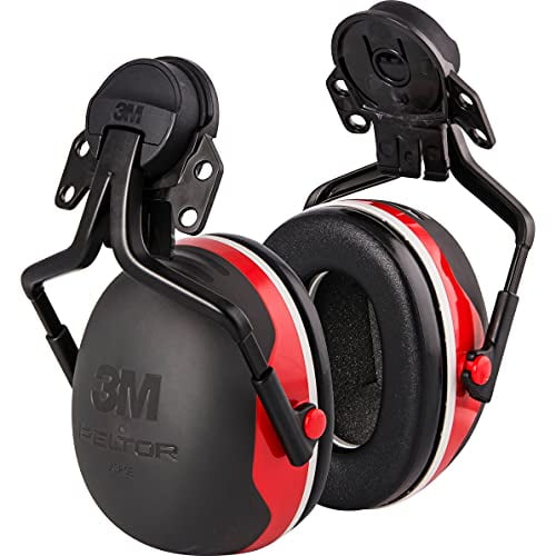 3M PELTOR X3P5E, Hard Hat Attached Earmuffs; NRR 25dB Black. Each