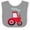 Heather and White, variant on Inktastic Fun Red Tractor Boys or Girls Baby Bib