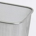 thumbnail image 4 of YBM Home Metal 3.5 Gallon Trash Can Wastebasket Recycling Bin for Office, Silver, 4 of 4