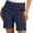 #3Navy, variant on Byworldtasic Womens Basic Shorts Women's Solid Solor High-Waisted Shorts Drawstring Pocket Casual Shorts