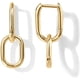thumbnail image 4 of Pendientes de eslabones convertibles de oro de 14 quilates para mujer | Pendientes de cadena con eslabones de clip | Pendientes colgantes, 4 of 5