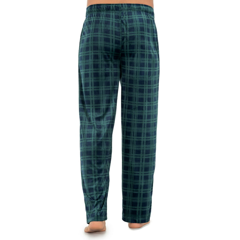 Men's Plaid Fleece Pajama Pants - 3X-5X, Red/Grey