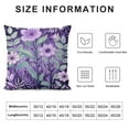 thumbnail image 5 of ONETECH  Purple Floral Throw Pillow Case, Cute Flower Decor Pillow Cover, Bedroom Living Room Cushion Cover for Couch Sofa Bed (Purple Floral-1), 5 of 5
