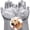 Gray3, variant on VavoPaw Pet Grooming Gloves - Dog Bathing Shampoo Brush with High Density Teeth, Heat Resistant Silicone Five Finger Design for Bathing and Massaging Dogs and Cats, Gray