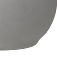 thumbnail image 4 of LeisureMod Grove Mid-Century Modern Fiberstone and Clay Planter - Round Plant Pot with Drainage Holes for Indoor and Outdoor Home (White, 6" Height), 4 of 8